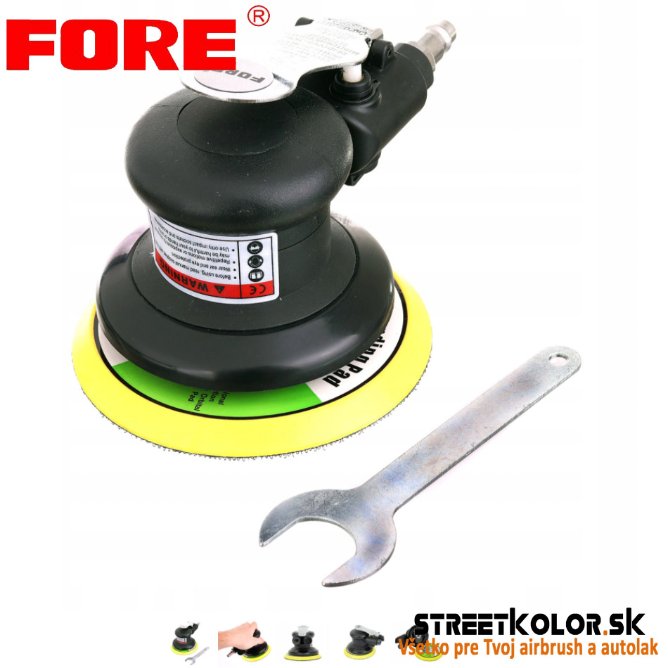 Pneumatická excentrická brúska FORE FMG3010, odskok: 2,5mm, 125mm