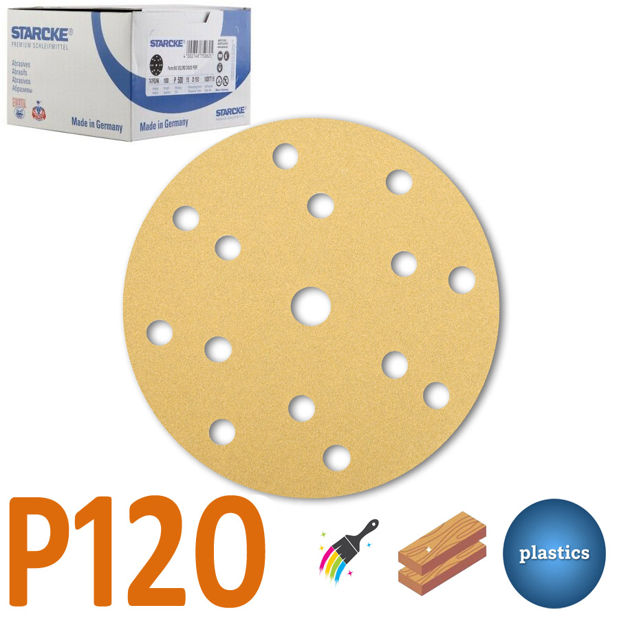 Starcke Brúsny disk P120, 150mm, 15 dier, 100ks