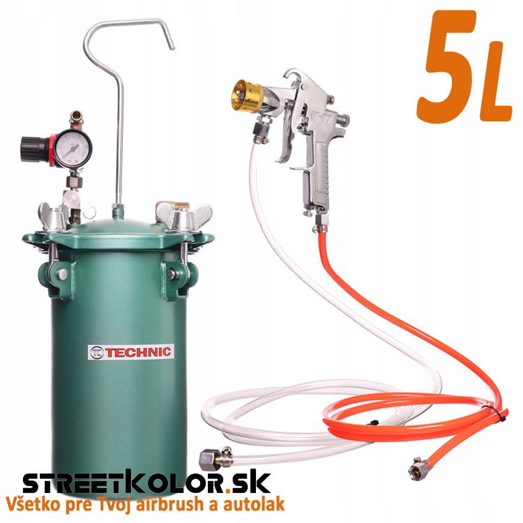 Striekacia pištoľ so spodnou 5l nádobou  Auarita PT-5 2,5mm, Syntetika, uretán