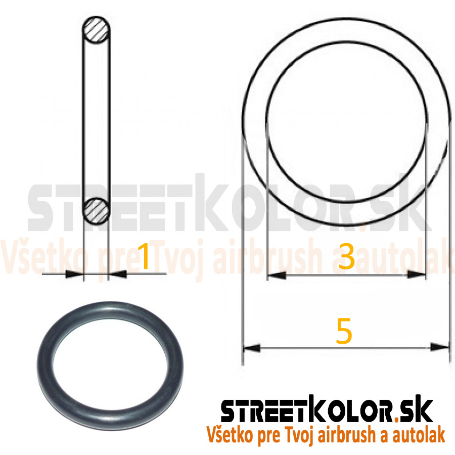 Tesnenia pre Pneumatické systémy 3x1 mm