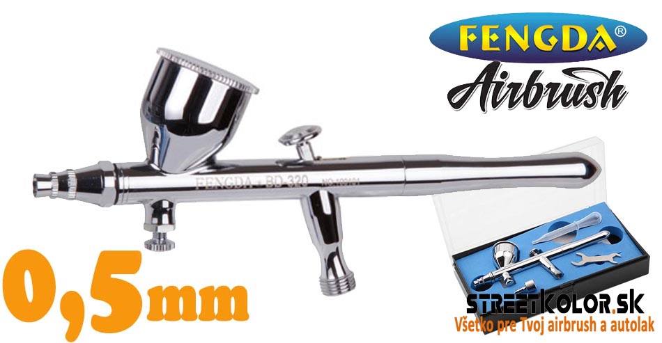 Airbrush pištoľ FENGDA® BD-320 0,5mm so samocentrovacou tryskou