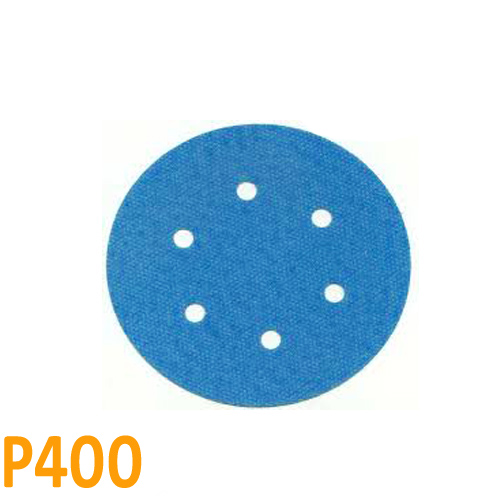 Brúsny papier pre excentrickú brúsku, P400, Priemer: 125mm, 6 dier, 1 kus