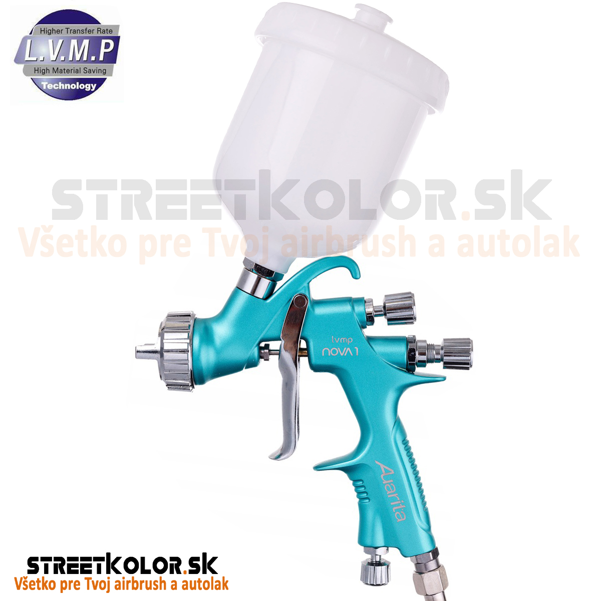 Striekacia pištoľ AUARITA NOVA1 SKY BLUE LVMP 1,3mm,  250 - 310 l/min.