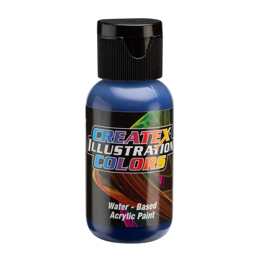 Ilustračná Kobaltovo-modrá airbrush farba CreateX 30 ml – 5059 Transparent Cobalt Blue