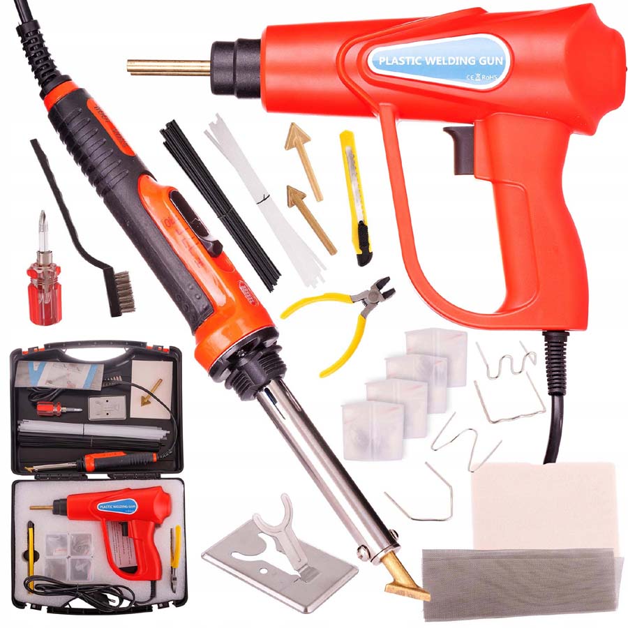 Zváračka plastov 70W + žehlička plastov 100W + 200x zvárací drôt (PLASTIC WELDER KOLORTECH BY-BD001)