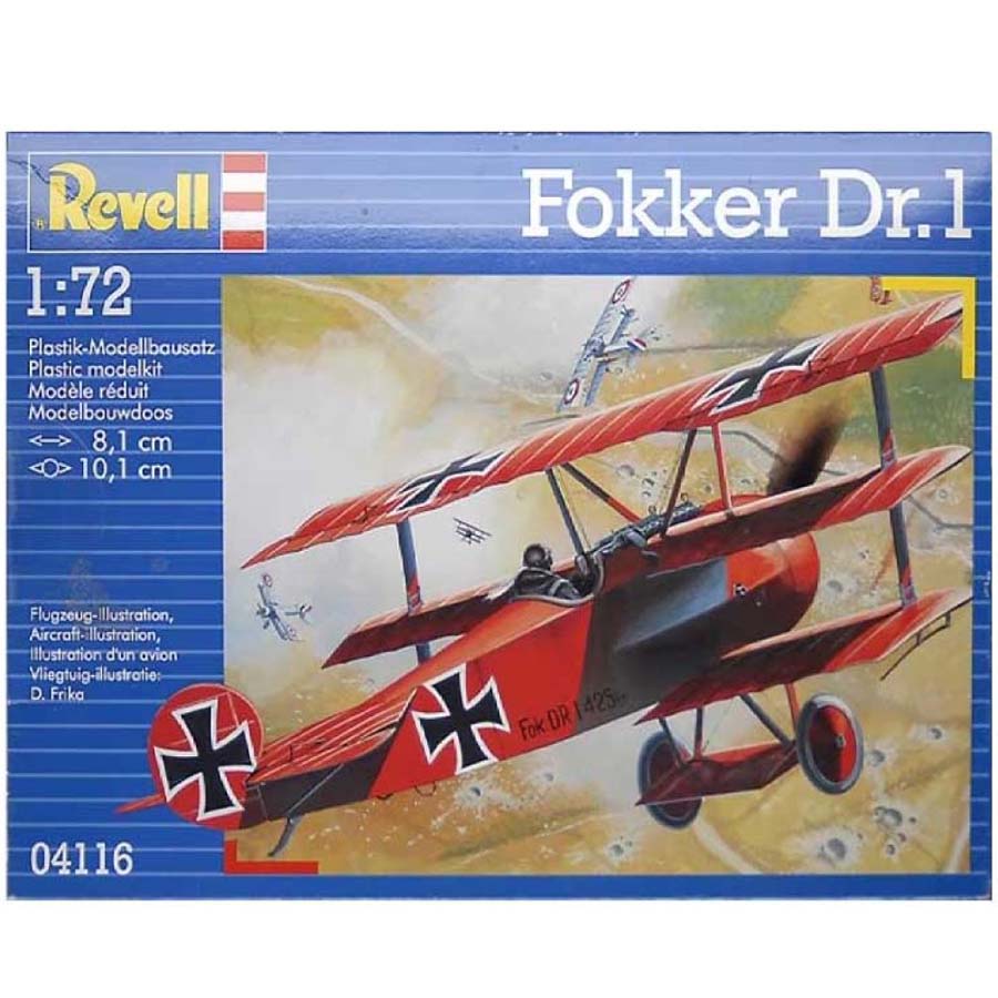 Revell Fokker Dr.1 Triplane Model Set lietadlo 1:72, 37 dielov (REVELL FOKKER DR.1 TRIPLANE 1:72,)
