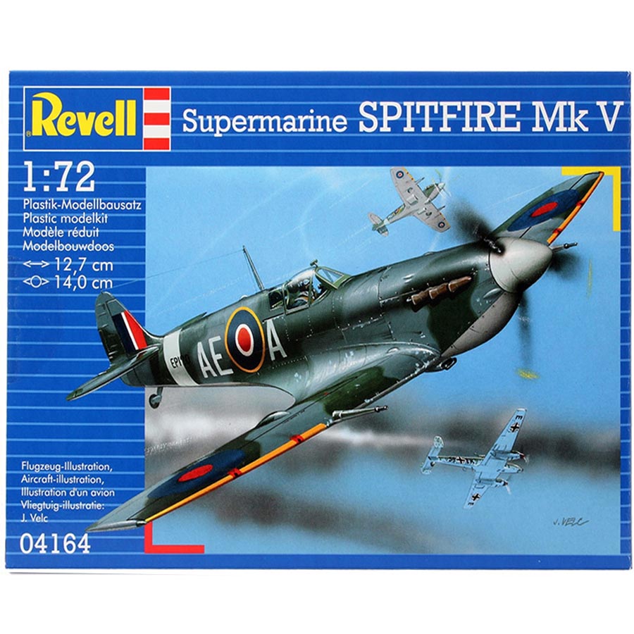 Revell Spitfire Mk V Model Set lietadlo 1:72, 39 dielov (REVELL SPITFIRE MK V 1:72, 12,7X14,0CM, MODEL)