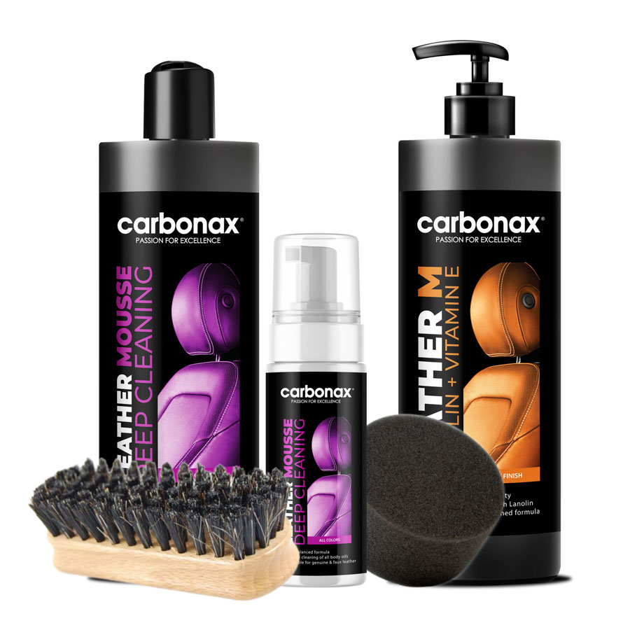 CARBONAX LEATHER MATT SET - kompletný set pre čistenie matnej kože