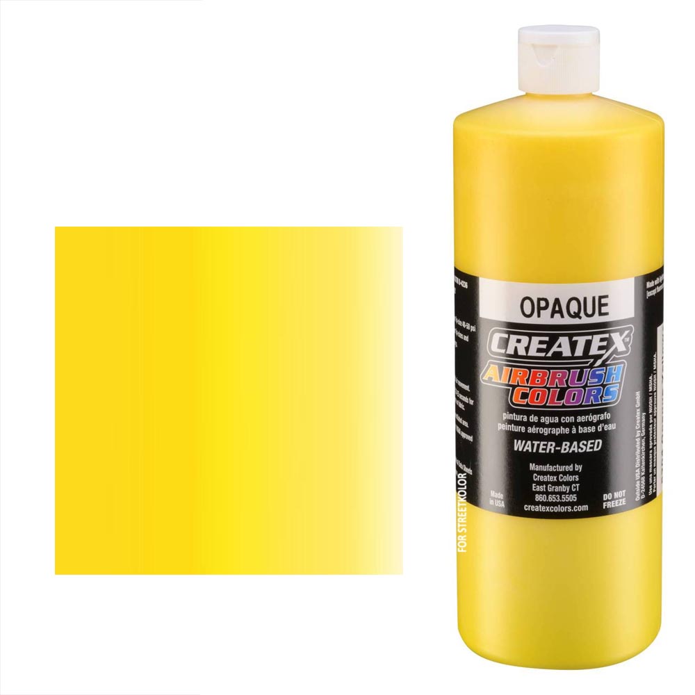 CreateX Žltá 5204 Nepriehľadná 960ml airbrush farba