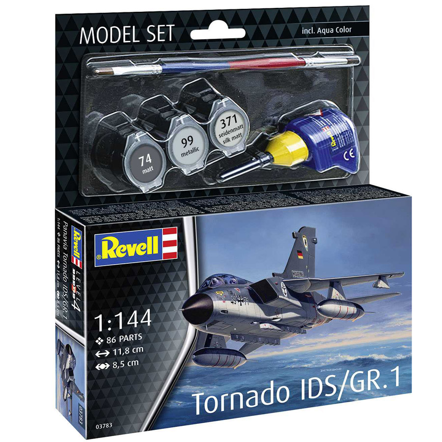 Revell Panavia Tornado IDS/GR.1 Model Set lietadlo 1:144, 86 dielov + farby + lepidlo + štetec
