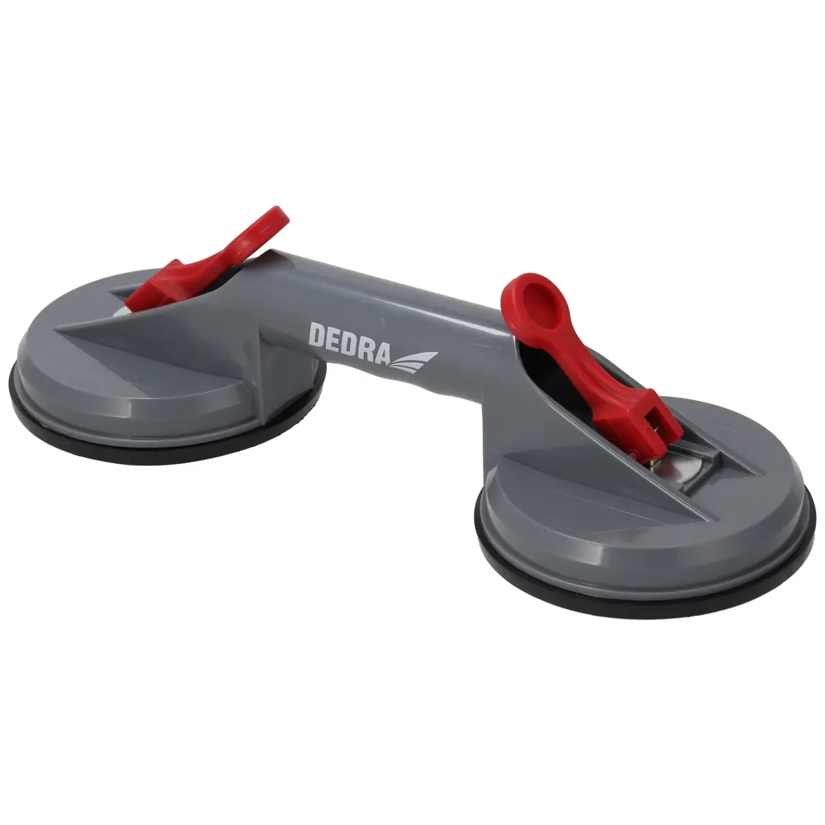 Rýchloupínacia dvojitá prísavka na sklo a dlaždice DEDRA DED06P02, 2x118 mm, max. 60 kg