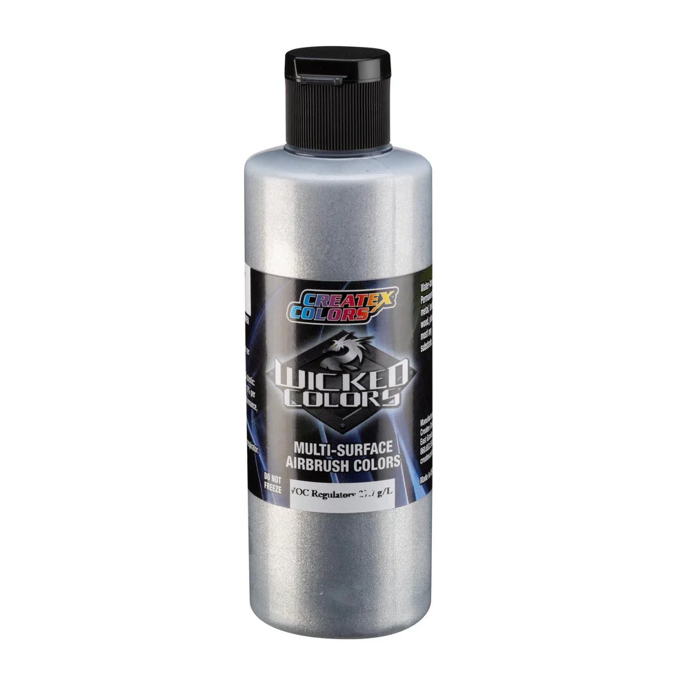 Wicked Metalická hliníková airbrush farba CreateX W354 120 ml – Aluminum Medium