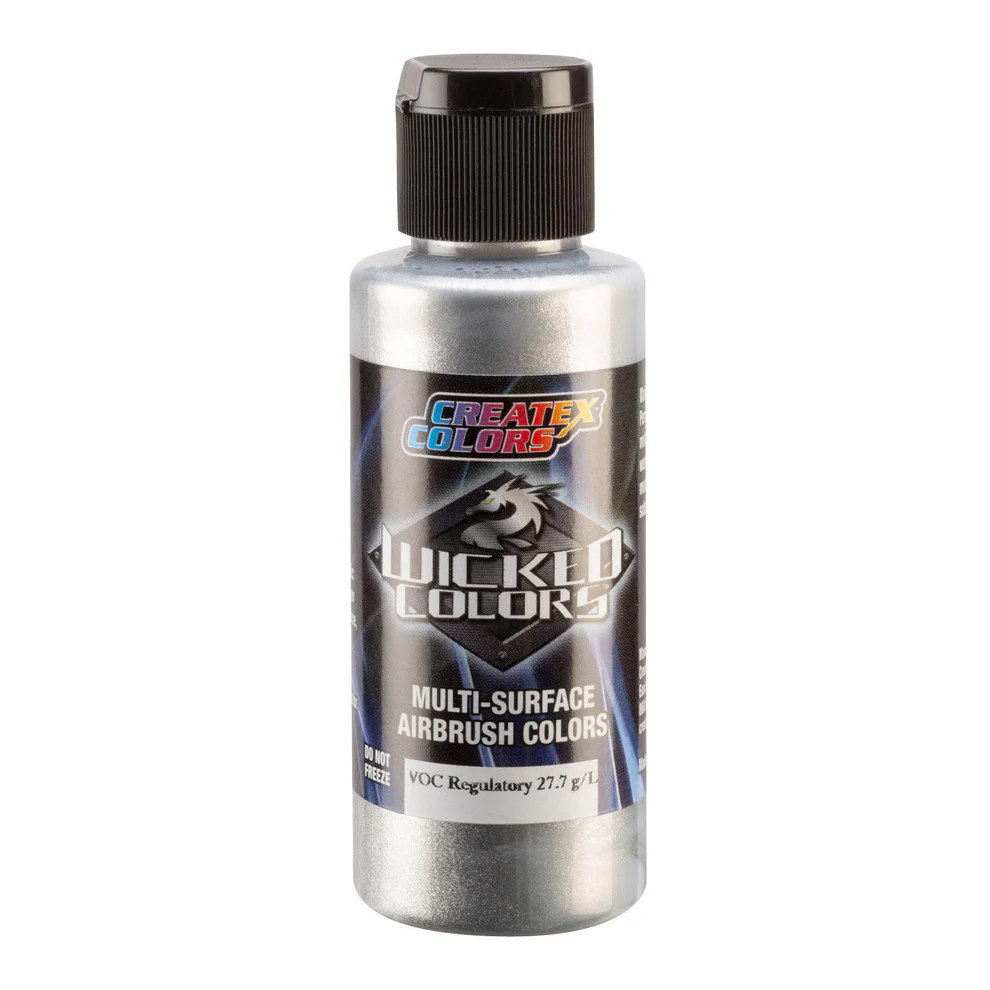 Wicked Metalická hliníková airbrush farba CreateX W356 60 ml – Aluminum Coarse