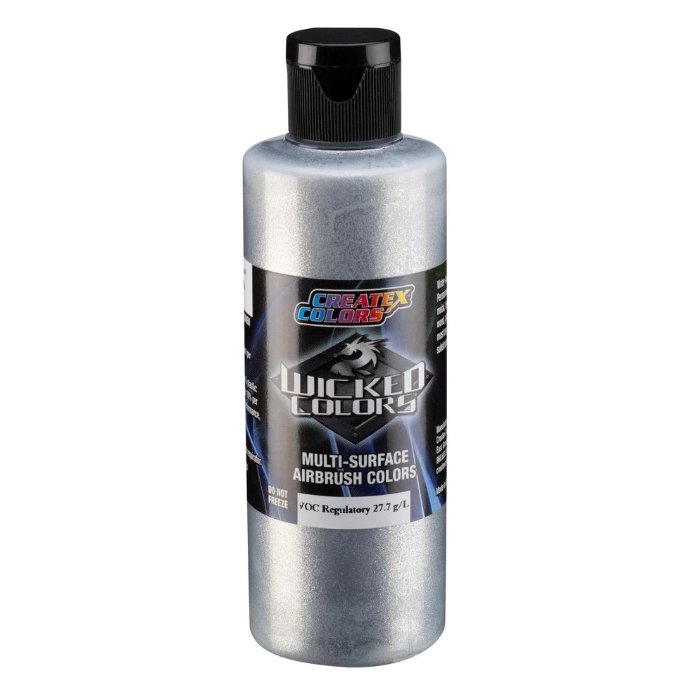 Wicked Metalická hliníková airbrush farba CreateX W356 120 ml – Aluminum Coarse