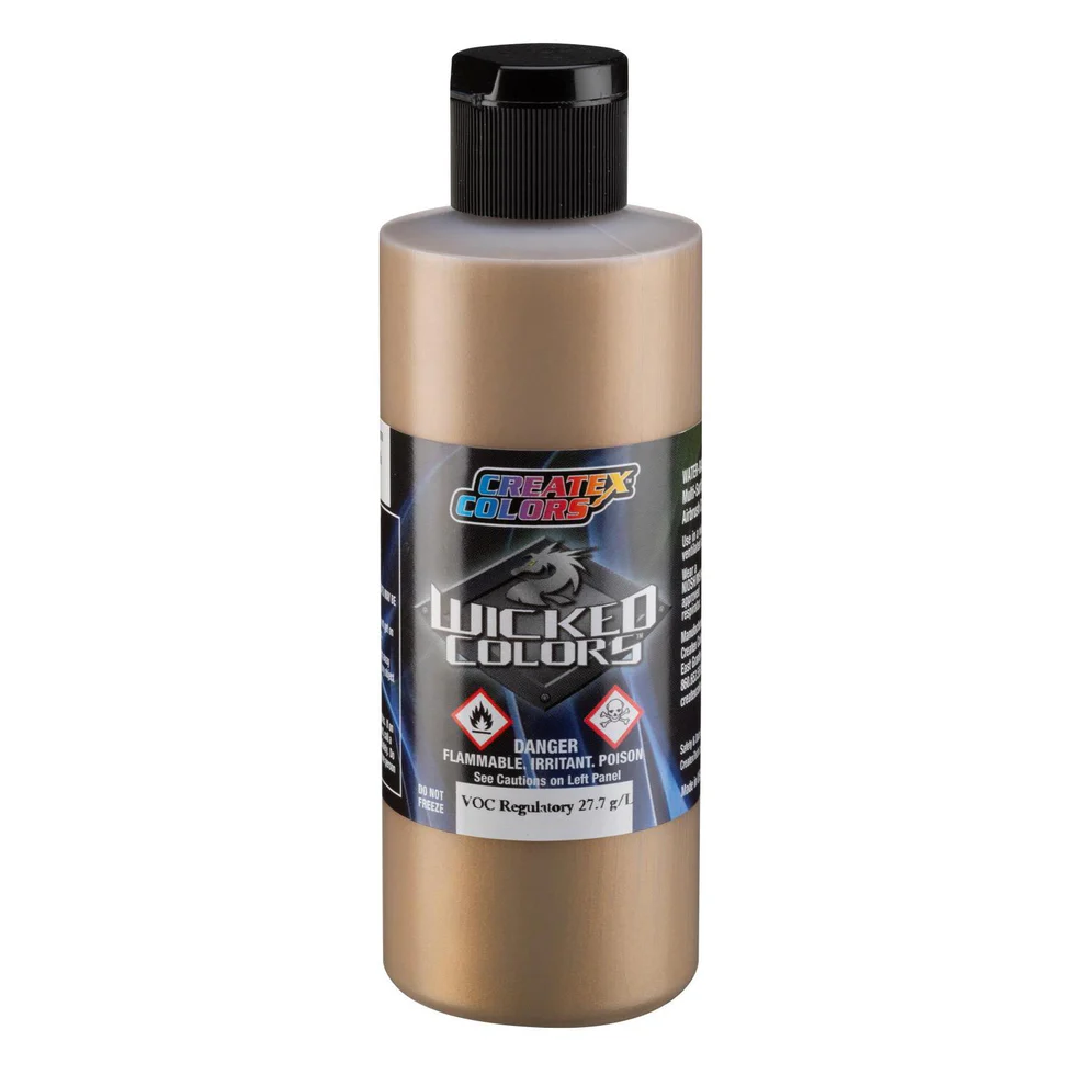 Wicked Zlatá chrómová airbrush farba CreateX W358 120 ml – Gold Chrome