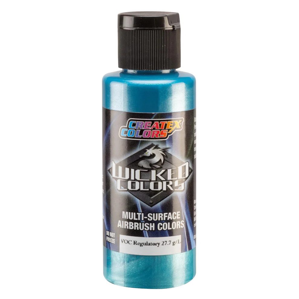 Wicked Pearl Tyrkysová perleťová airbrush farba CreateX W309 60 ml – Pearl Teal