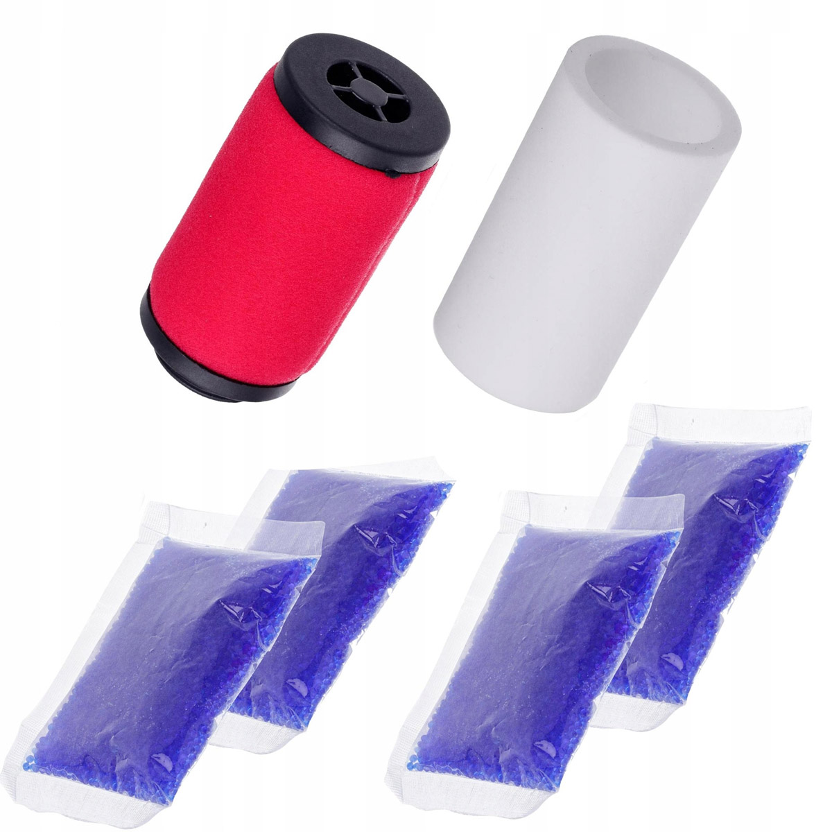 Sada náhradných vložiek filtrov pre jednotku úpravy vzduchu s regulátorom tlaku: 3 x filter + regulátor tlaku vzduchu, Filtrácia: 5um, 0,3um, 0,1um, závit: 1/2"