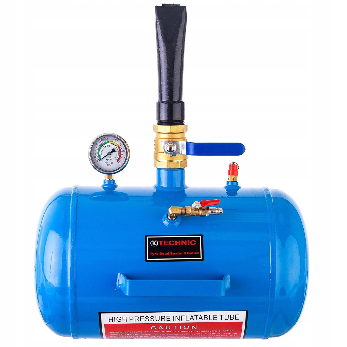 Inflator 20L na nárazové hustenie pneumatík, tlakové delo so spúšťovým ventilom