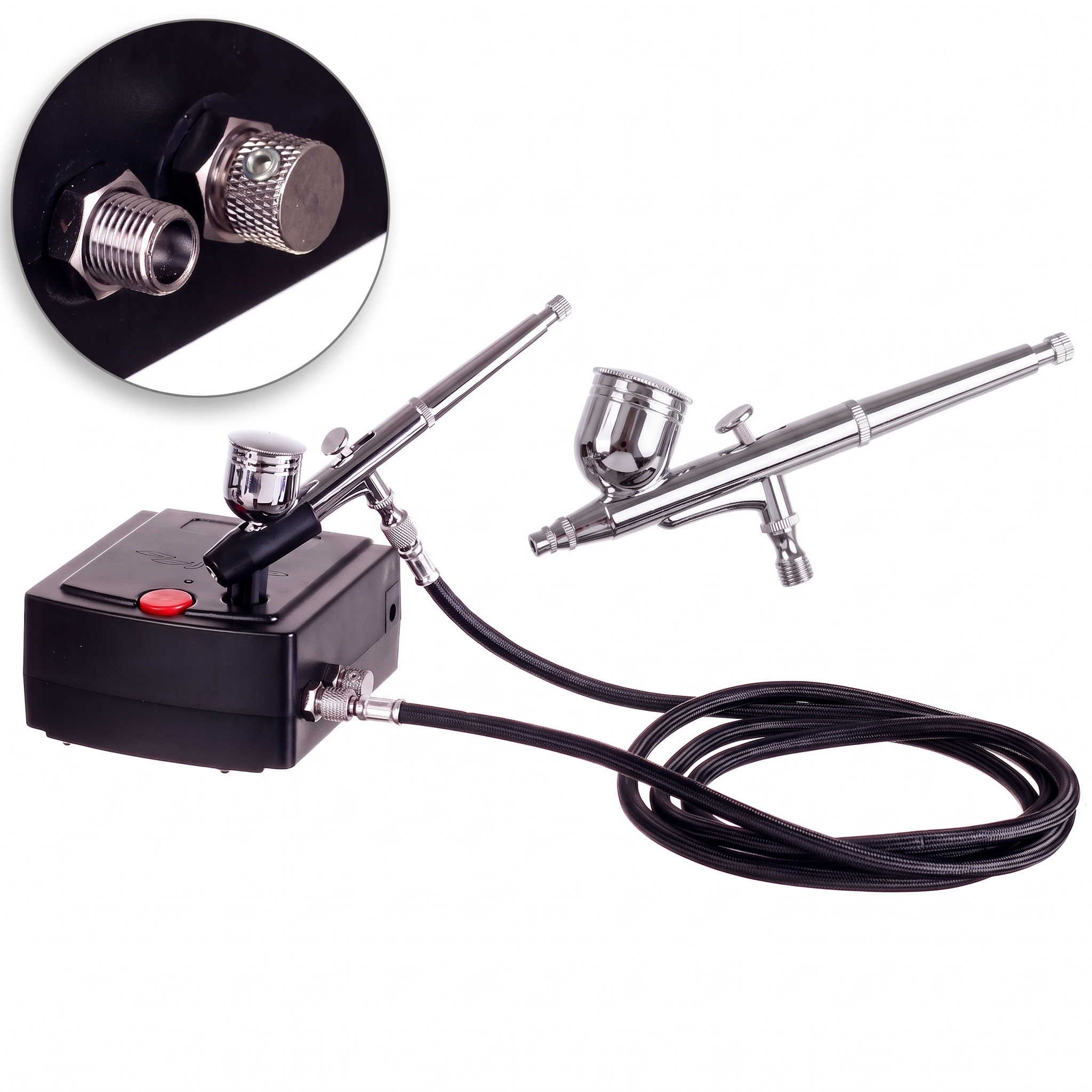 Airbrush sada s kompresorom Royalmax TC-100AK s funkciou Autoštart / Autostop a airbrush pištoľou AB-130 0,3mm