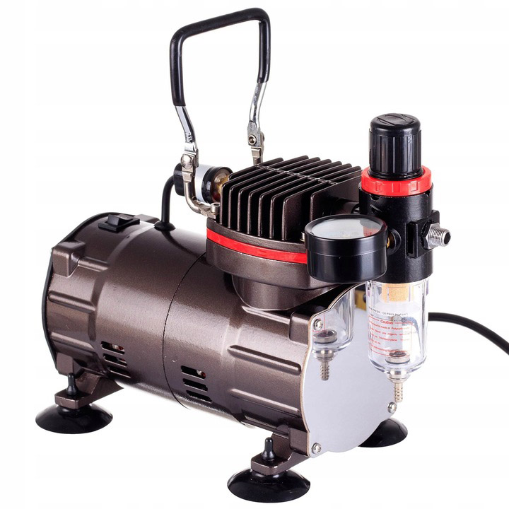 Bezolejový jednovalcový airbrush kompresor ROYALMAX TC-802 iba 47dB