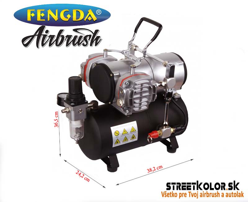 Dvojvalcový airbrush kompresor FENGDA ®  AS-28A