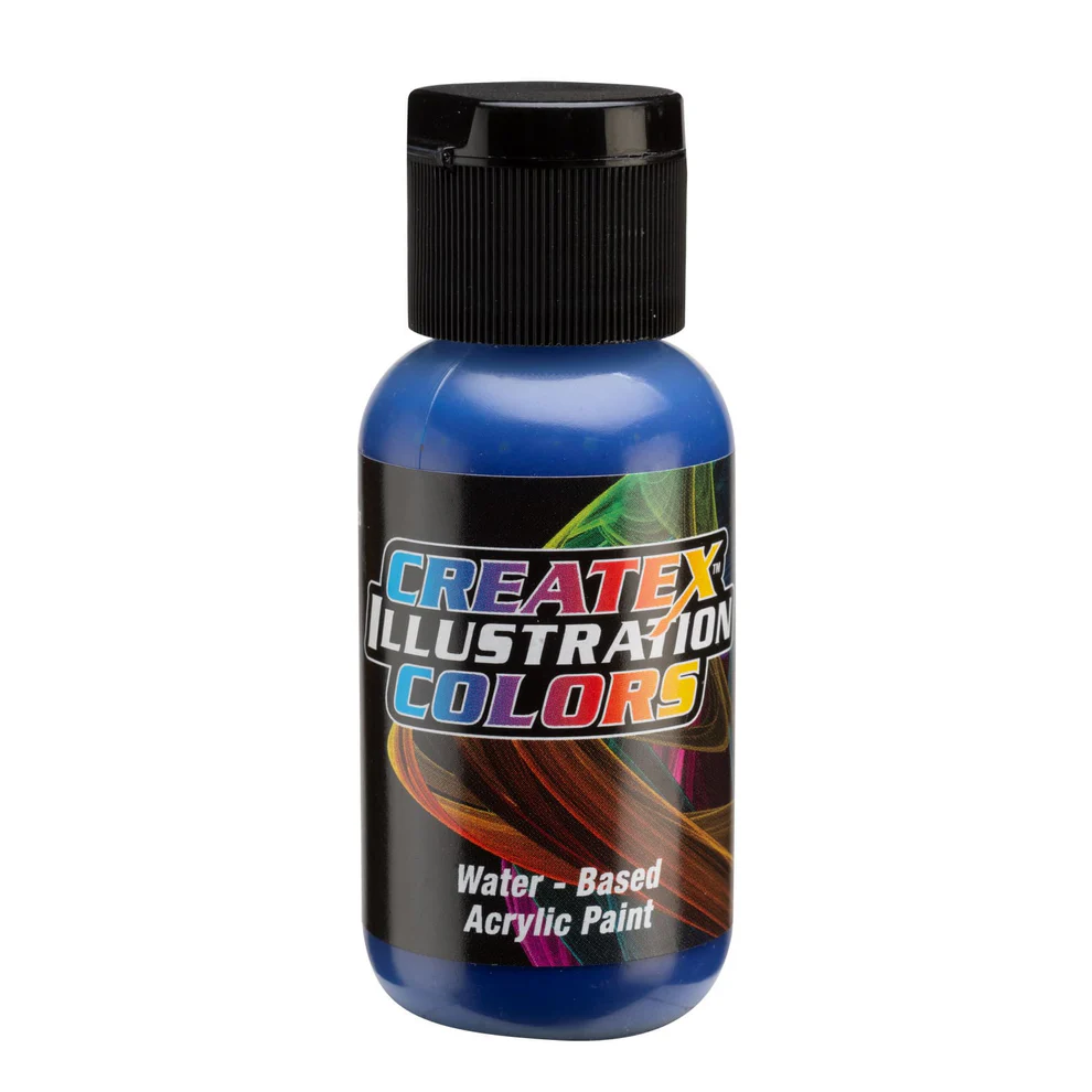 Ilustračná Modrá II airbrush farba CreateX 30 ml – 5060 Transparent Cerulean Blue
