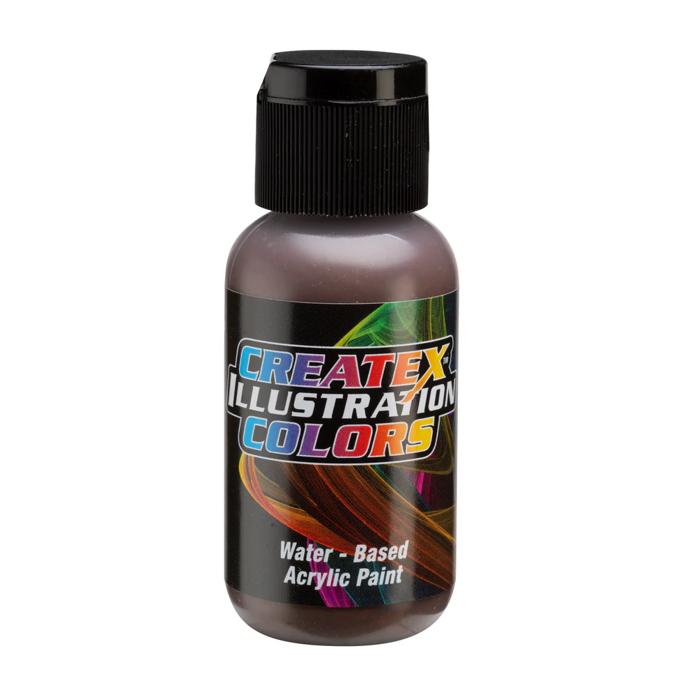 Ilustračná Hnedo-oranžová airbrush farba CreateX 30 ml – 5062 Transparent Burnt Umber