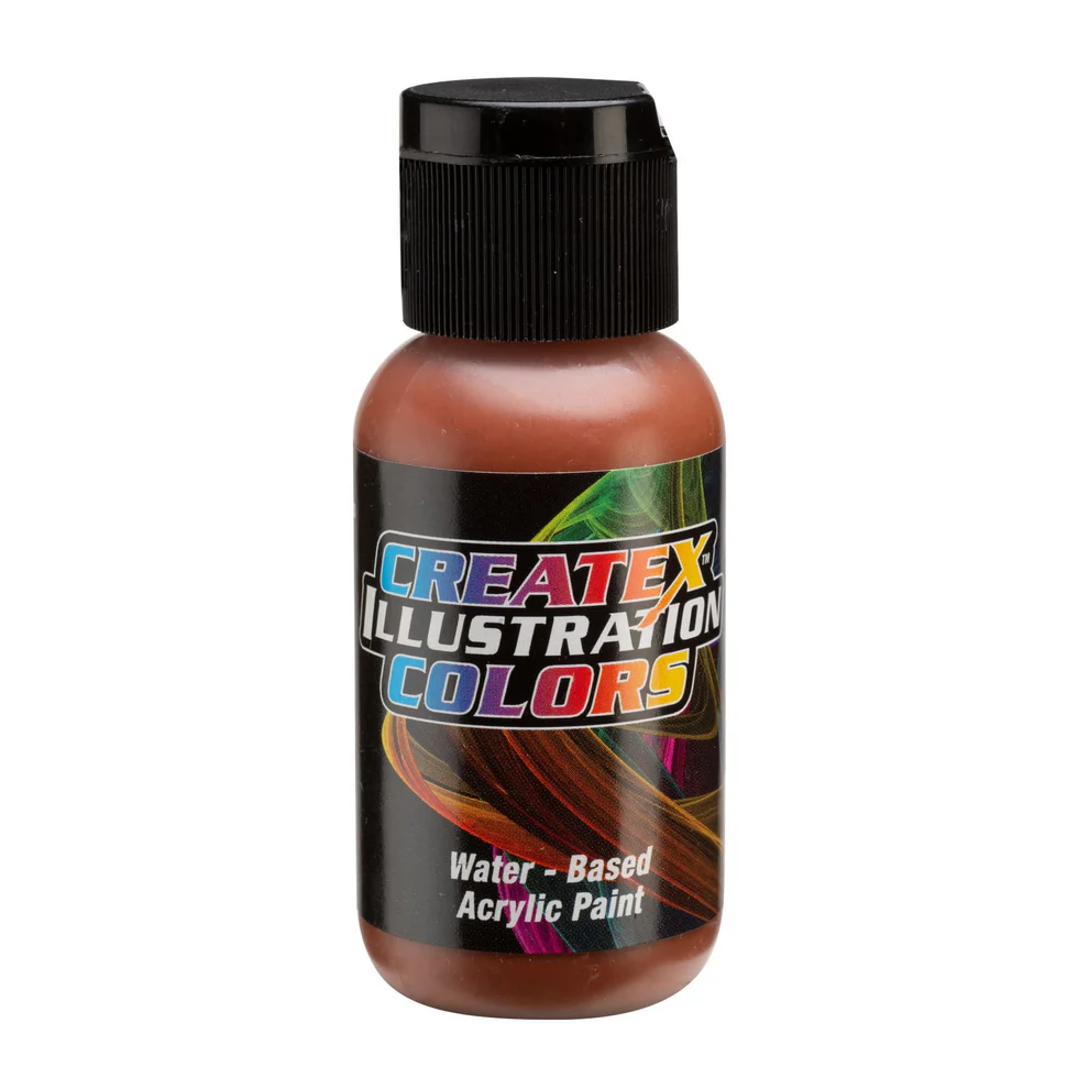 Ilustračná Hnedo-oranžová II airbrush farba CreateX 30 ml – 5064 Transparent Burnt Sienna