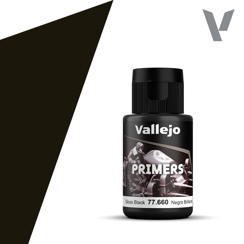 Vallejo 77.660 Surface Primer Gloss Black - Lesklý čierny základ 32ml