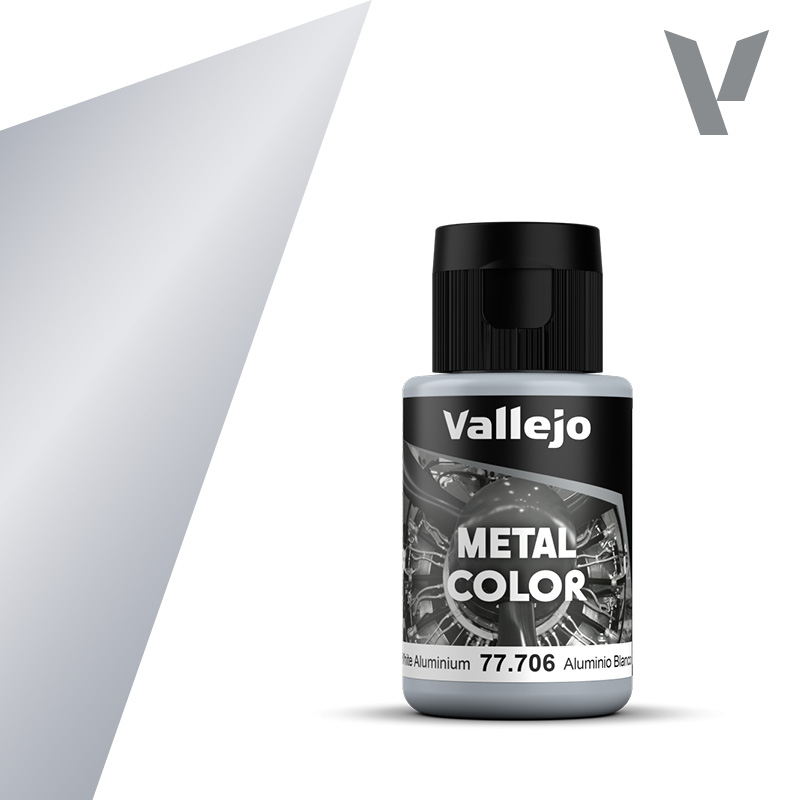 Vallejo 77.706 Svetlá hliníková metalická airbrush farba 32 ml