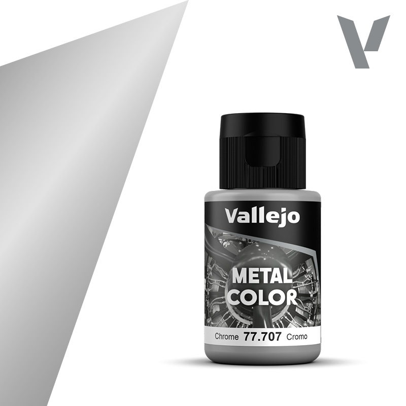 Vallejo 77.707 chrómová metalická airbrush farba 32 ml
