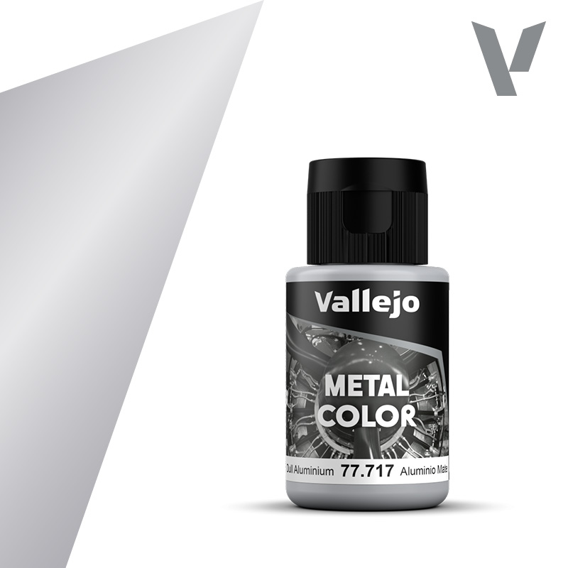 Vallejo 77.717 Matná hliníková metalická airbrush farba 32 ml