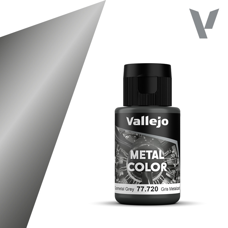 Vallejo 77.720 Tmavosivá metalická airbrush farba 32 ml