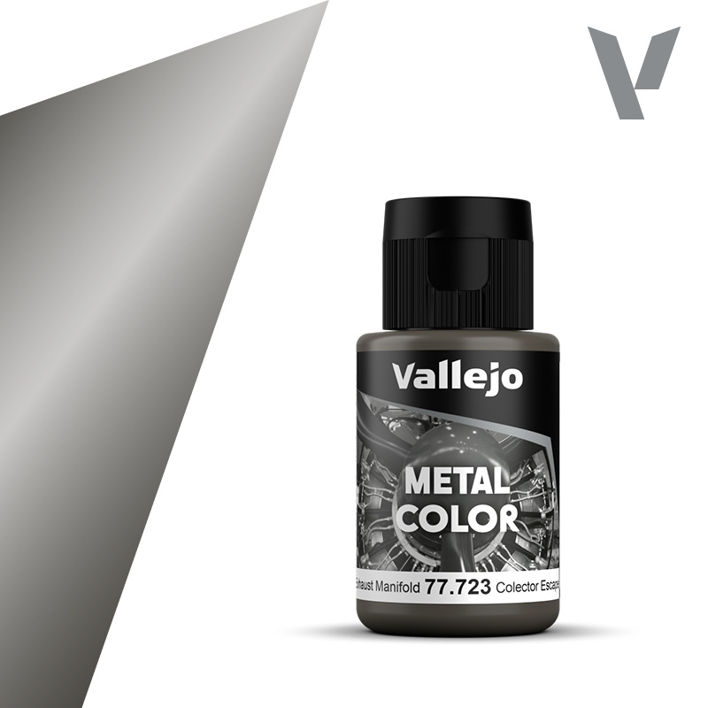 Vallejo 77.723 Šedozelená metalická airbrush farba (výfukové potrubie) 32 ml