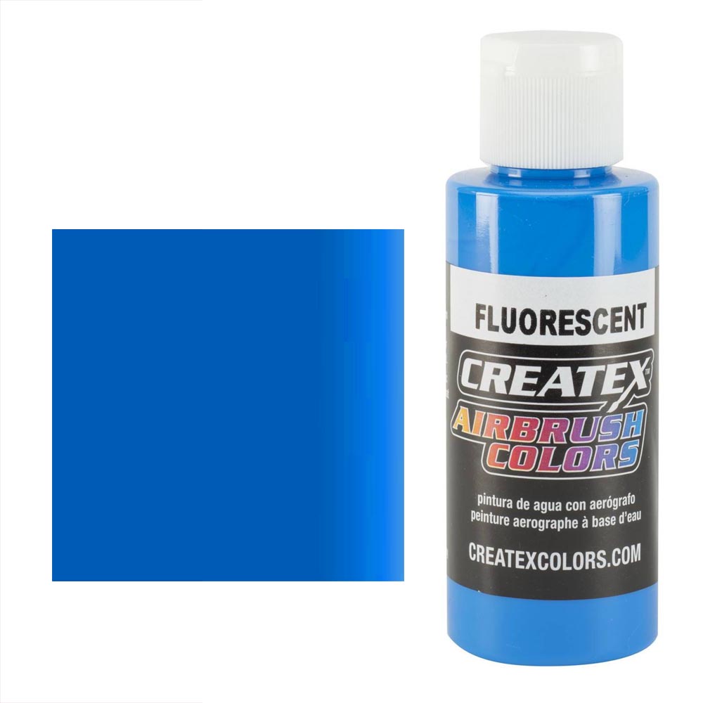 CreateX 5403 Modrá Fluorescenčná airbrush farba 60ml (CREATEX 5403 FLUORESCENT AIRBRUSH PAINT 2 FL. OZ)