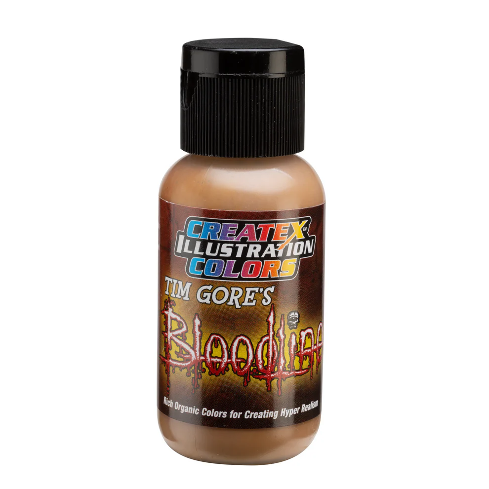 Ilustračná Olivovo zlatá tmavá airbrush farba CreateX 30 ml – 5018 Lifeline Deep Olive Gold