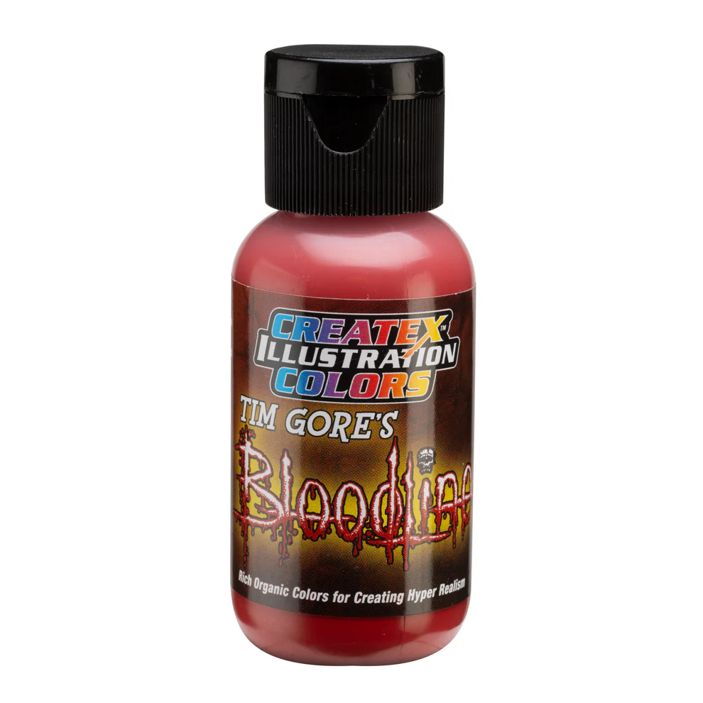 Ilustračná Červená airbrush farba CreateX 30 ml – Illustration Bloodline Red 5039