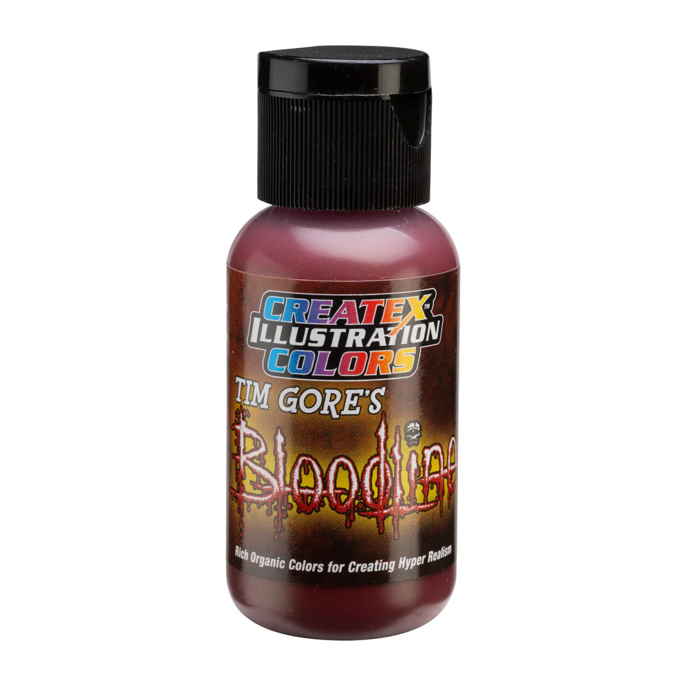 Ilustračná Karmínovo červená airbrush farba CreateX 5040 30 ml – Illustration Coagulated Crimson Bloodline