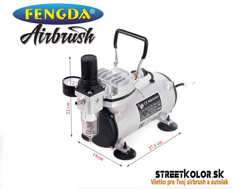 Airbrush kompresor FENGDA ® AS18-2 Jednovalcový