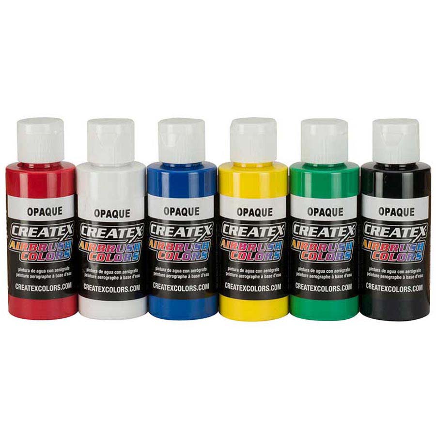 6x60ml CreateX krycia sada airbrush farieb, 5803-00