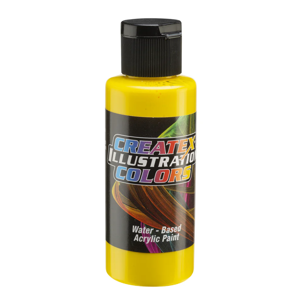 Ilustračná Žltá airbrush farba CreateX 60 ml – 5052 Transparent Yellow