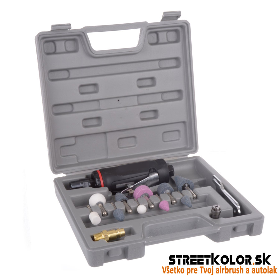 Pneumatická stopková vretenová brúska a gravírovačka KolorTech AT-7032BK, klieština 3+6mm, 100l/min./6,2bar ()