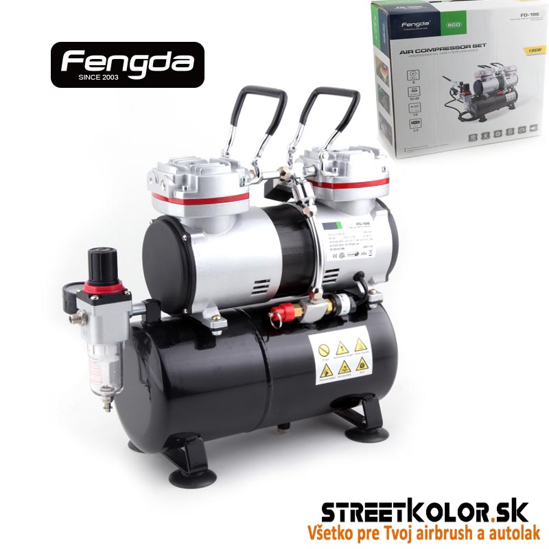 FENGDA FD-196, Dvojvalcový airbrush kompresor