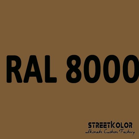 RAL 8000 uretánová auto farba lesklá alebo matná 1 liter + tužidlo + riedidlo