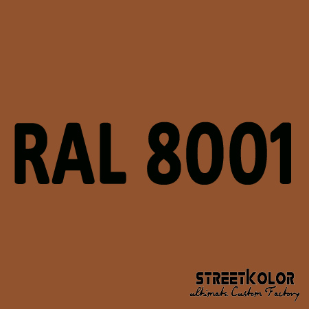 RAL 8001 uretánová auto farba lesklá alebo matná 1 liter + tužidlo + riedidlo