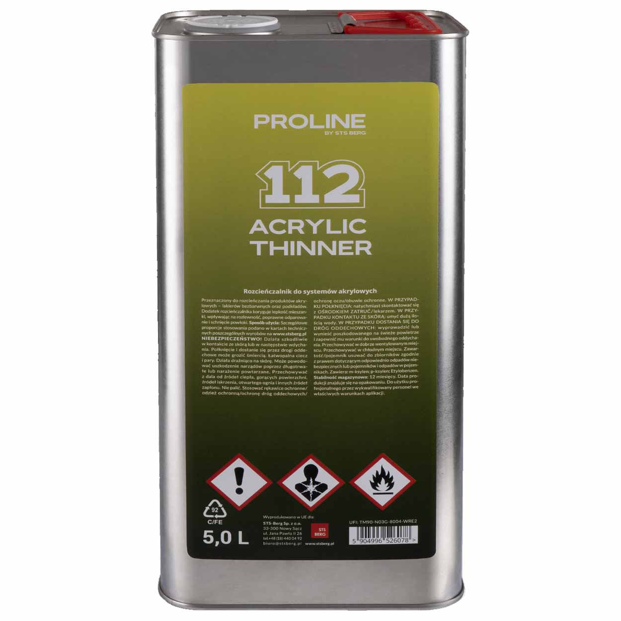 Univerzálne akrylové riedidlo PROLINE 112, 5 litrov