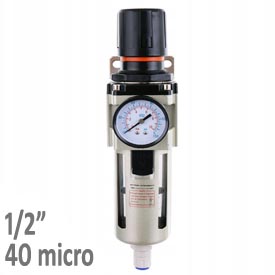 Regulátor tlaku s filtrom AW4000-04D, Závit:1/2", autovypúšťací ventil, 40 mikro