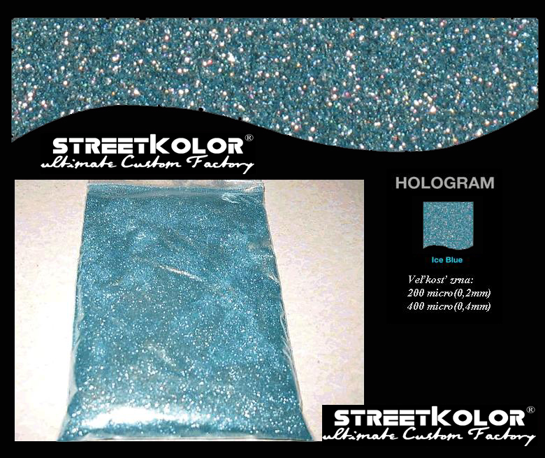 KolorPearl Brilliant farba riedidlová, Odtieň Hologram Modrý Svetlý,200micro