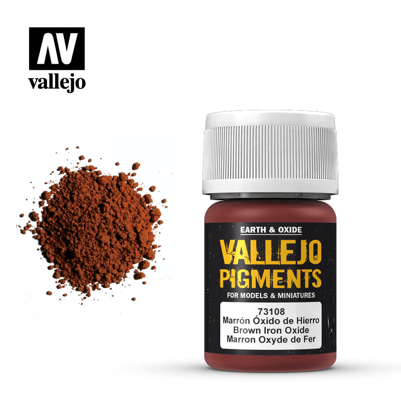 Vallejo pigment - BROWN IRON OXIDE 73108, 35ml