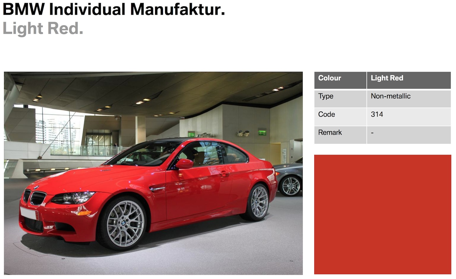 BMW 314 HELLROT farba nariedená, 1 liter